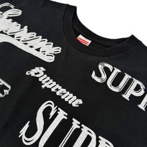 Supreme Men's Multi Logo Streetwear Tee Short Sleeve Large Black